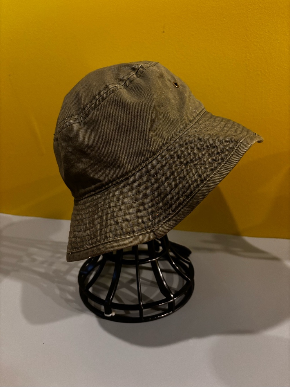 Wide Brim Bucket Hat in Olive Green0501 - Picture 4 of 10